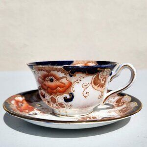 Alfred B Pearce & Co Antique English Bone China Tea Cup Saucer Set Vintage Plate